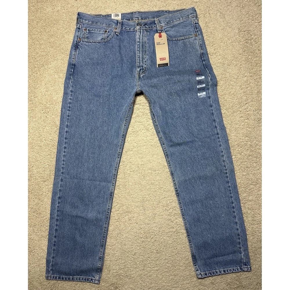 Levi's Men's 505 Straight Leg Jeans, Size 38x32, Regular Fit Denim Pants